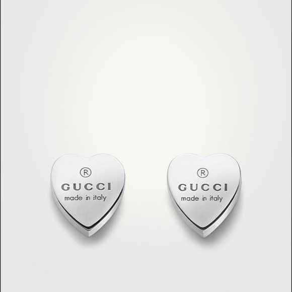 Gucci Jewelry - GUCCI - Trademark Heart Sterling Silver Earrings